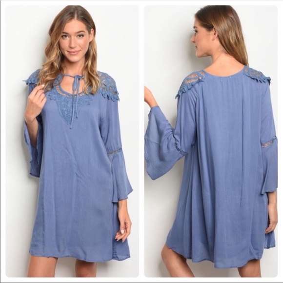 entro Dresses & Skirts - New blue flowy dress Size Small